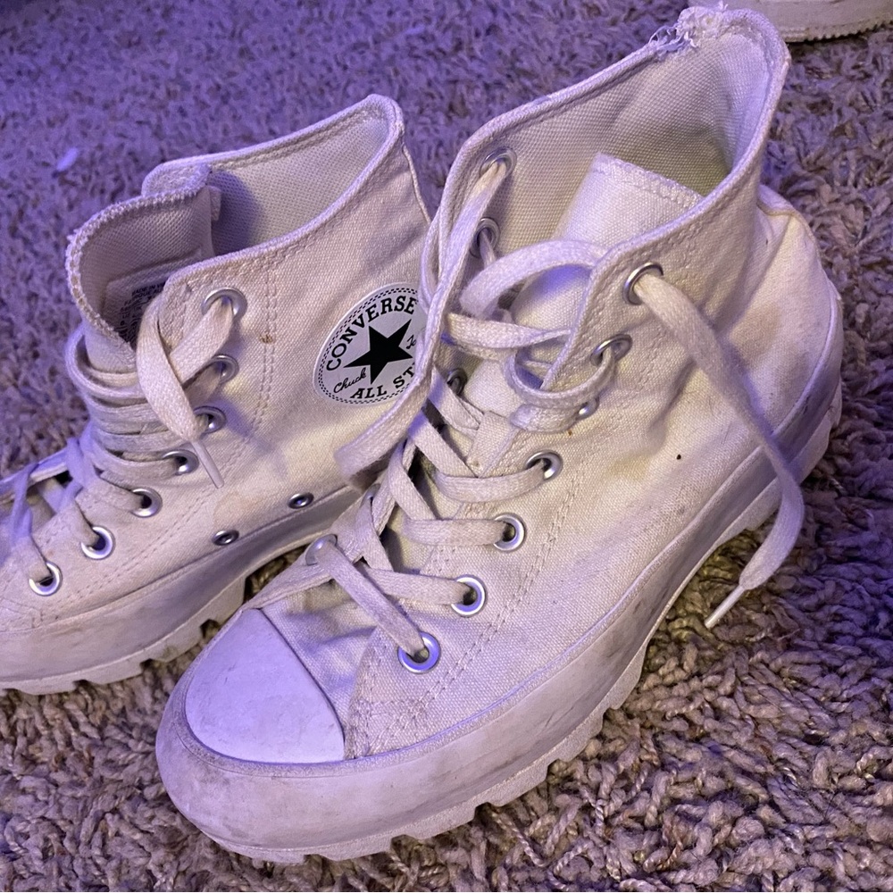 Converse White High-Top Sneakers